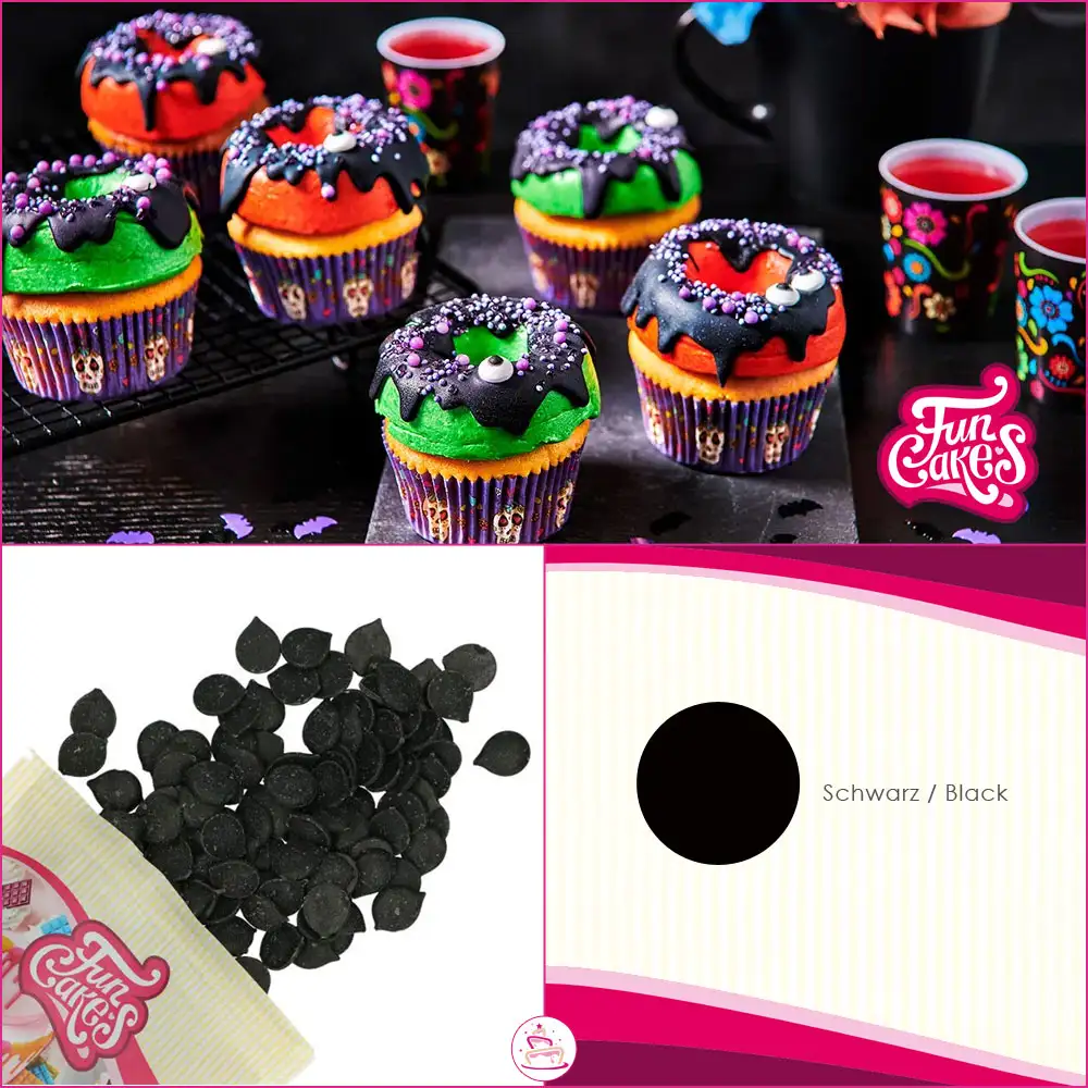 Funcakes Deko Melts - schwarz 250g