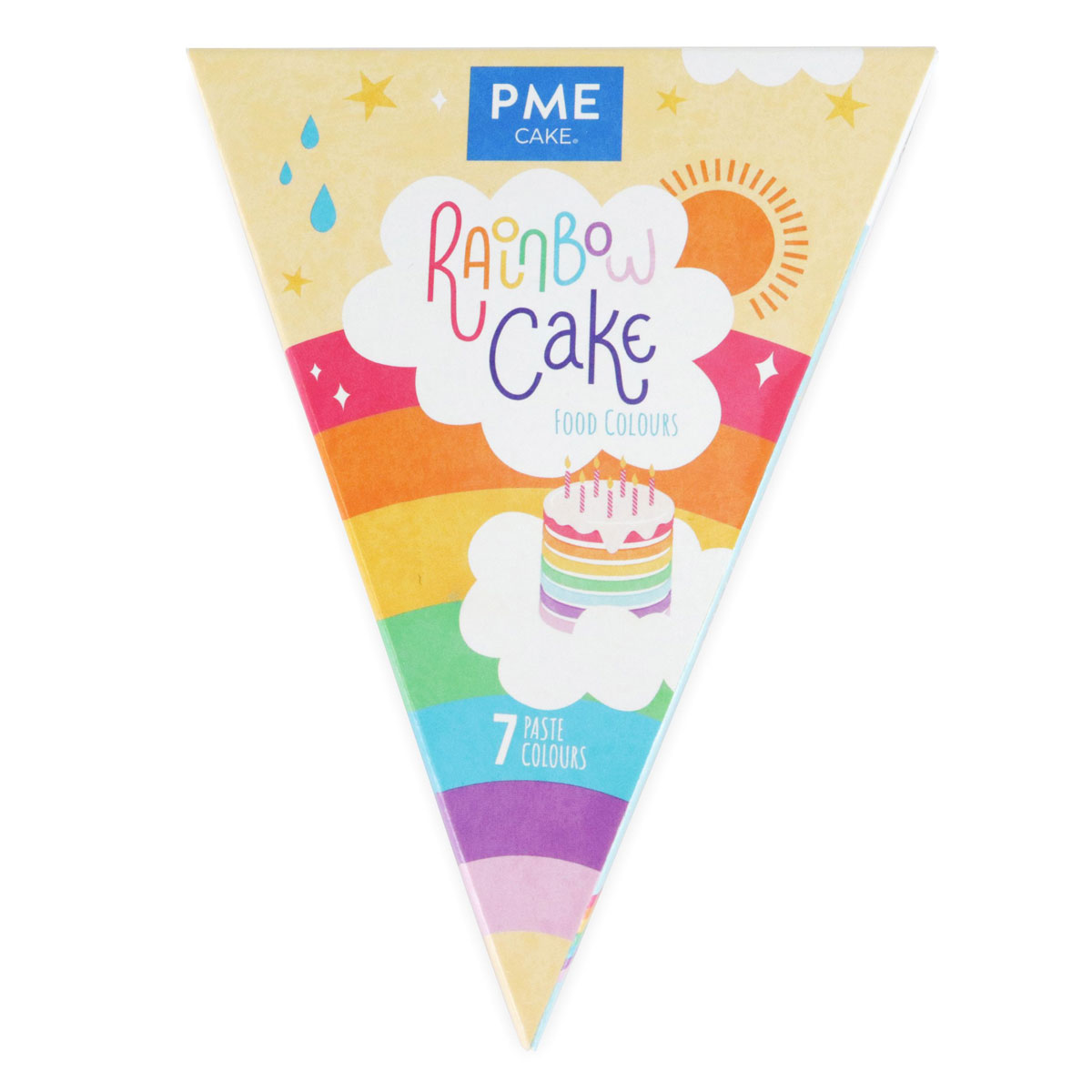 PME Rainbow Cake Food Colours Kit - 7 Regenbogenfarben