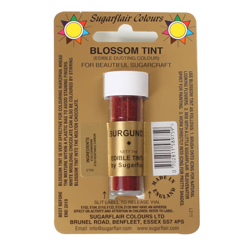 Sugarflair Puder, Burgundy, 7ml