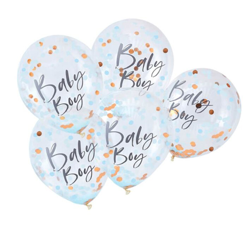 Ginger Ray Konfetti Luftballons - Baby Boy