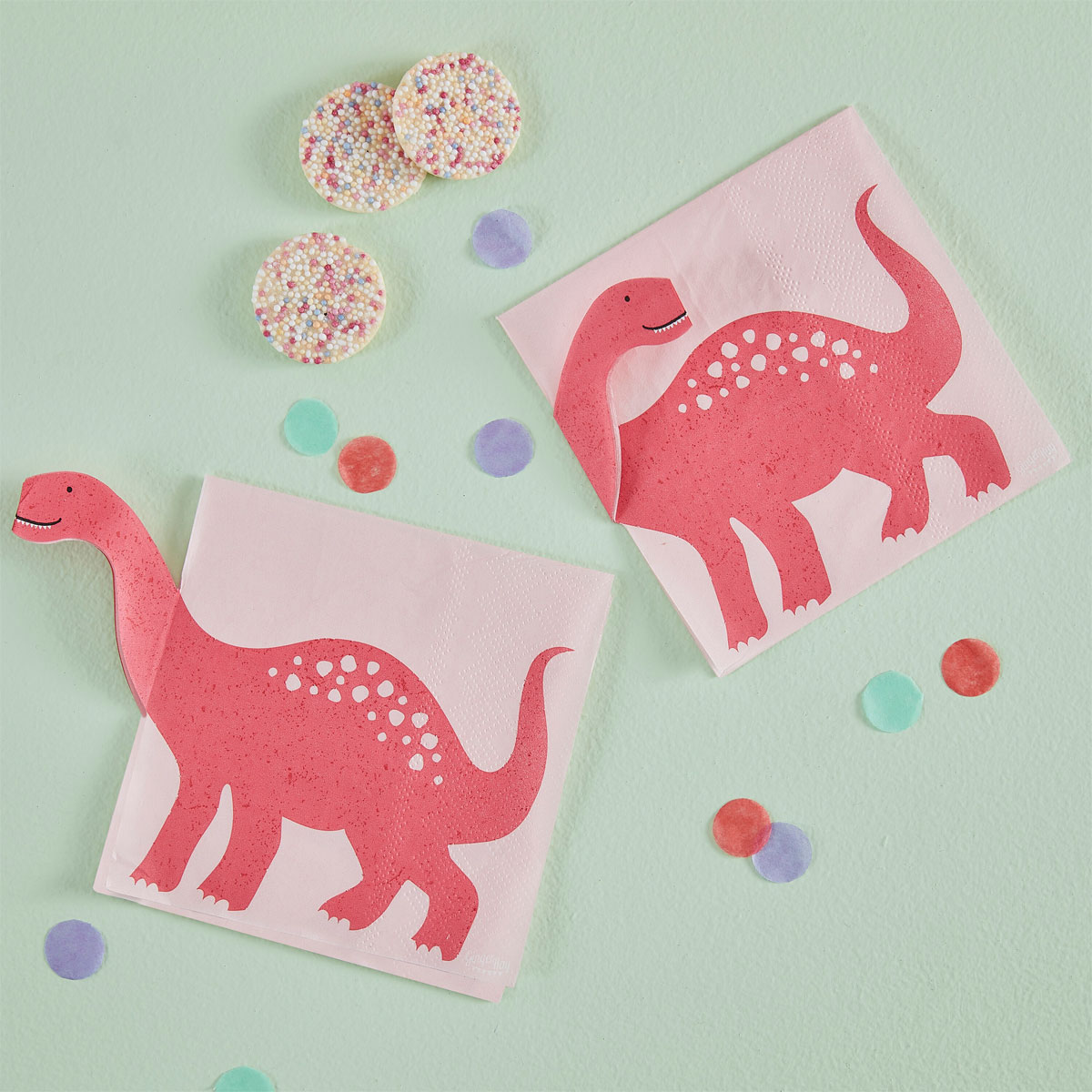 Ginger Ray Servietten - Dino Pink 16 Stück