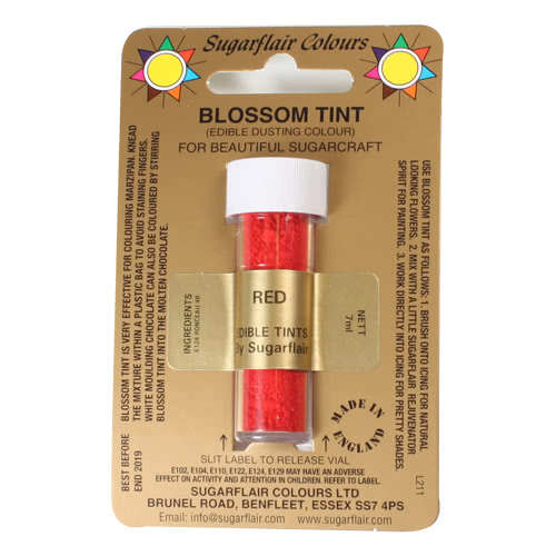 Sugarflair Puder Red, 7ml