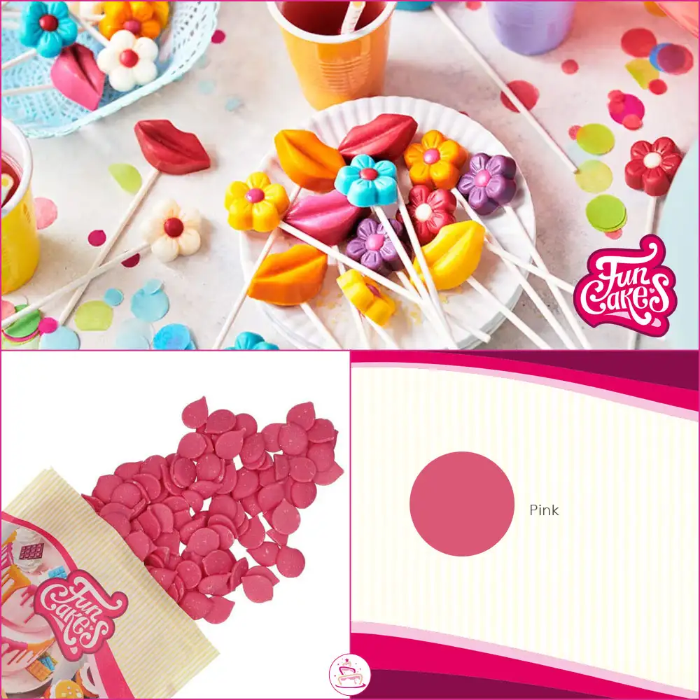 Funcakes Deko Melts - Pink - Rosa 250g