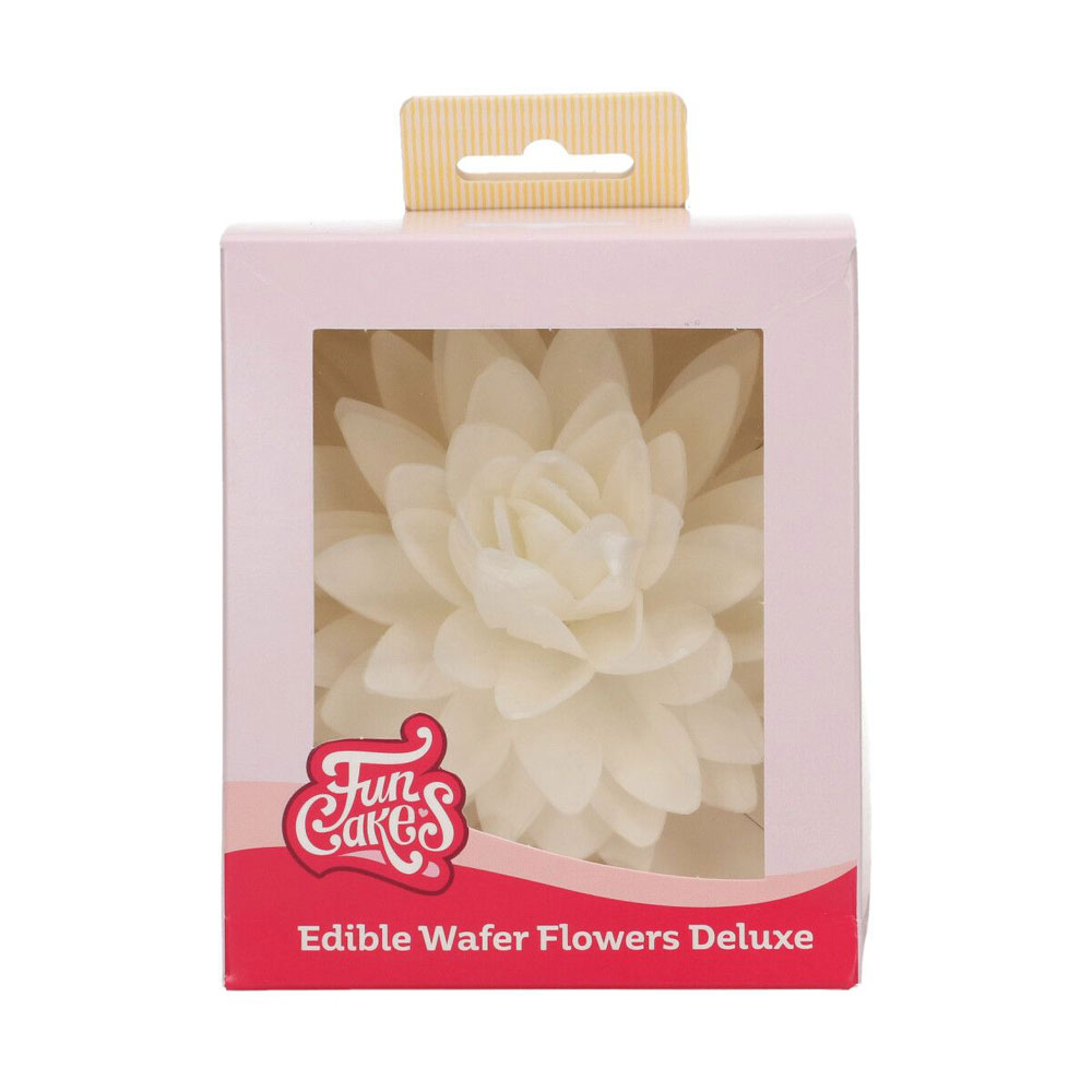 FunCakes Esspapier -Blume Deluxe Pfingstrose Weiß 12,5cm