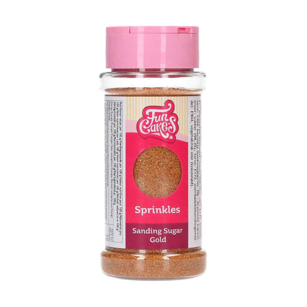 Funcakes feiner Zucker - Gold Sanding Sugar 80g