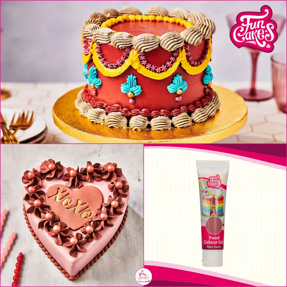 FunCakes Edible FunColours Gel - Red Earth