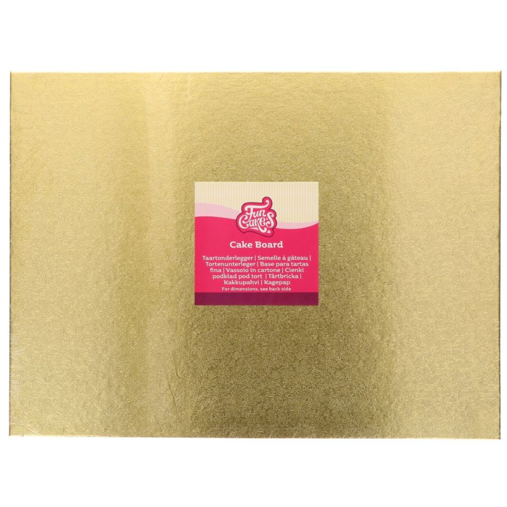 Funcakes Hardboard Rechteck 40 x 30cm Gold