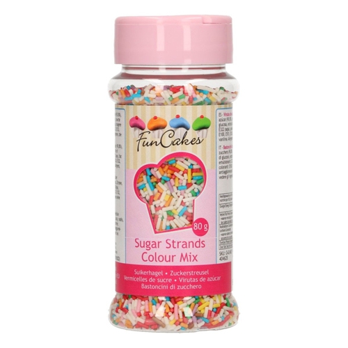 Funcakes Zuckerstreusel - Stäbchen Colour Mix 80g