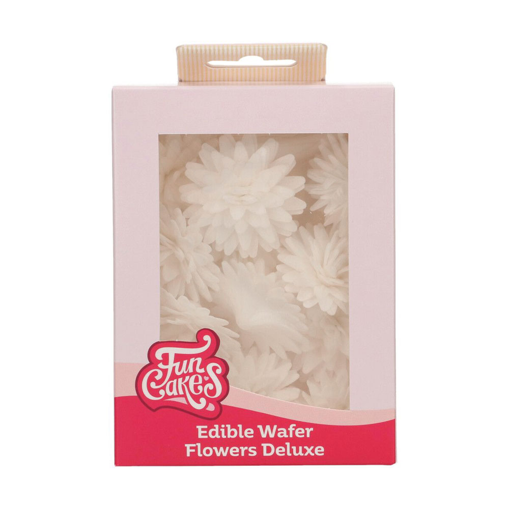 FunCakes Esspapier -Blume Pom Poms weiß 12 Stück