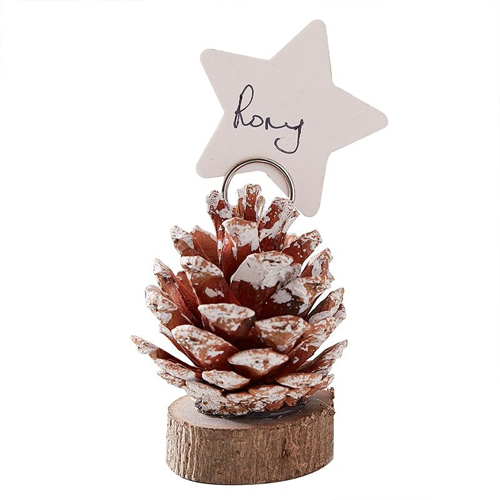 Ginger Ray 6 Tannenzapfen Tischkartenhalter
