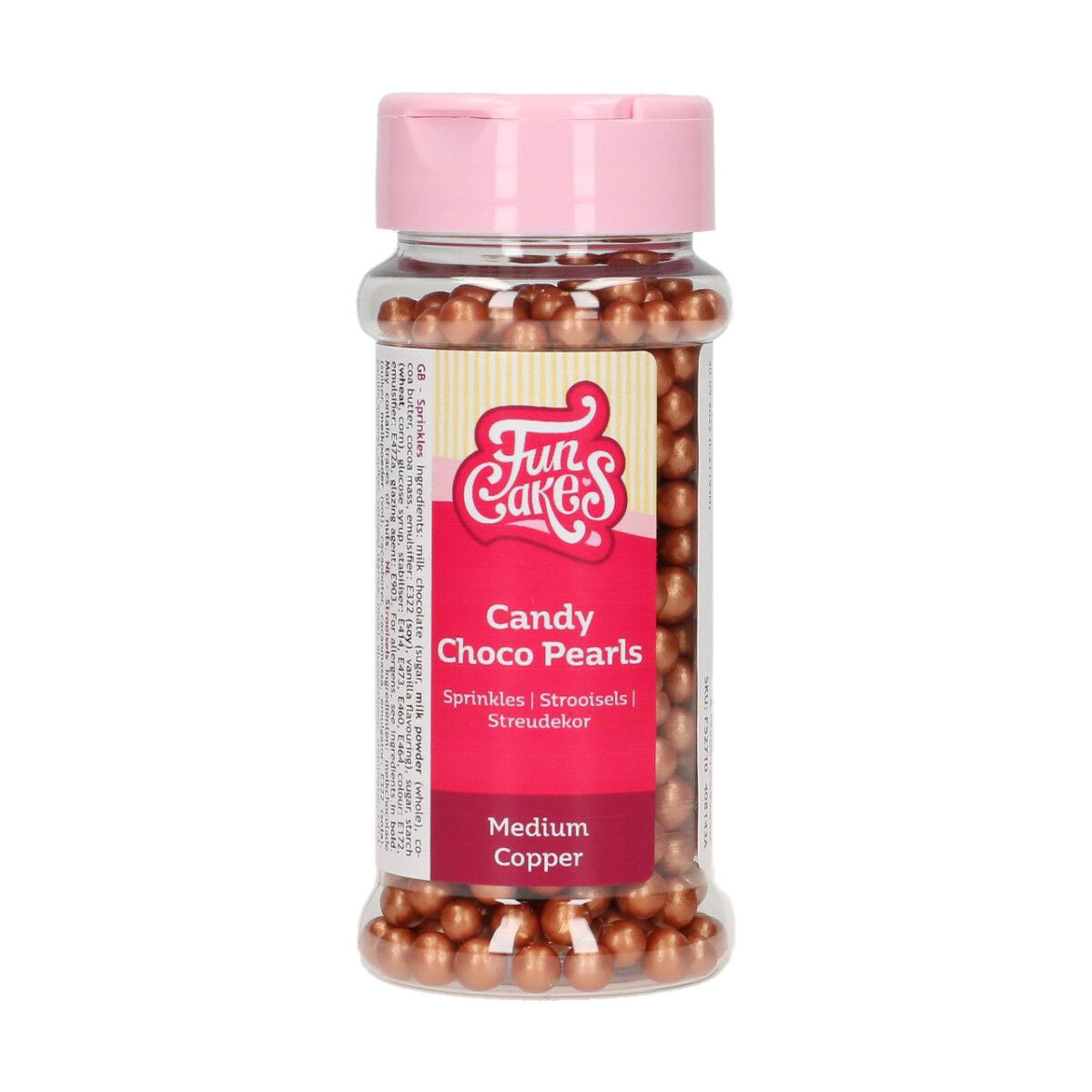 FunCakes Candy Choco Pearls Medium Copper 80 g
