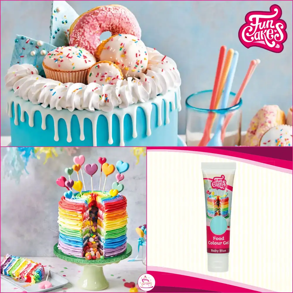 FunCakes Edible FunColours Gel - Baby Blue