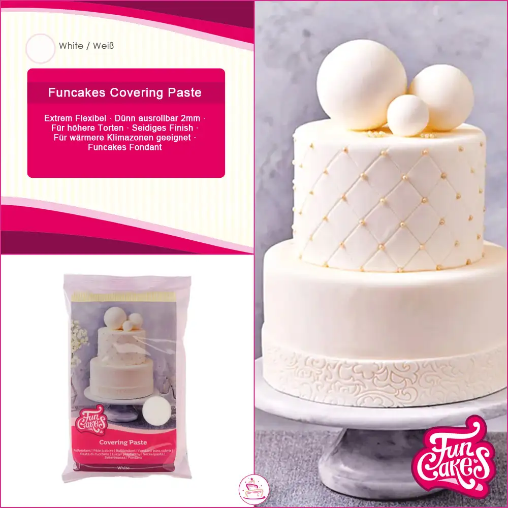 Funcakes Fondant - Covering Paste weiß 500g