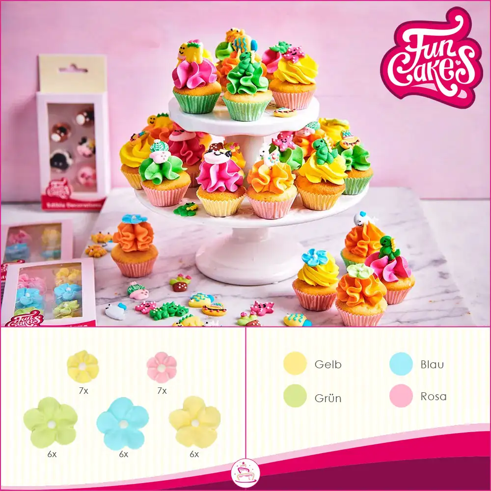 Funcakes Zuckerblumen Pastell Blossom Mix 32 Stk