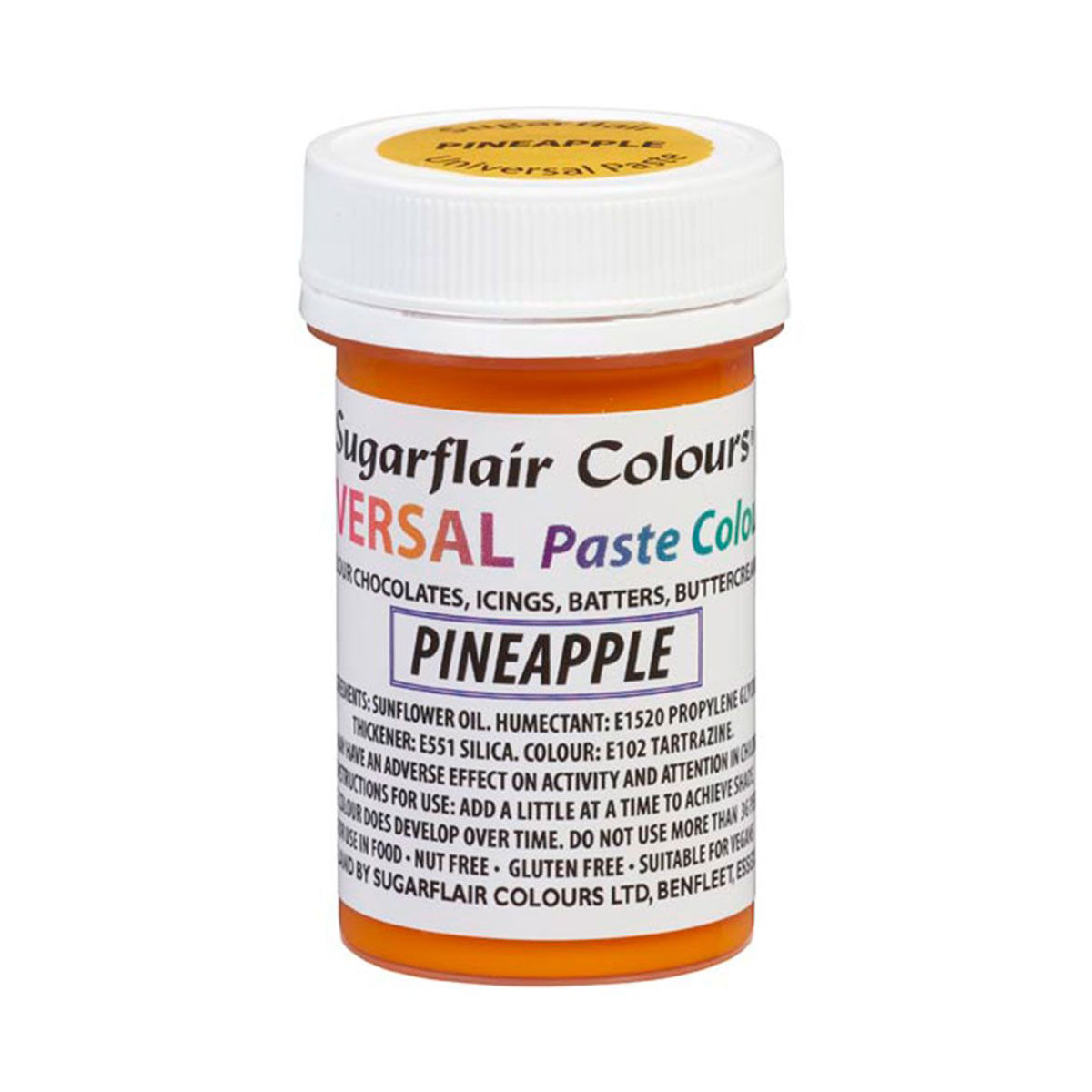 Sugarflair Universal-Pastenfarben - Pineapple - 22g