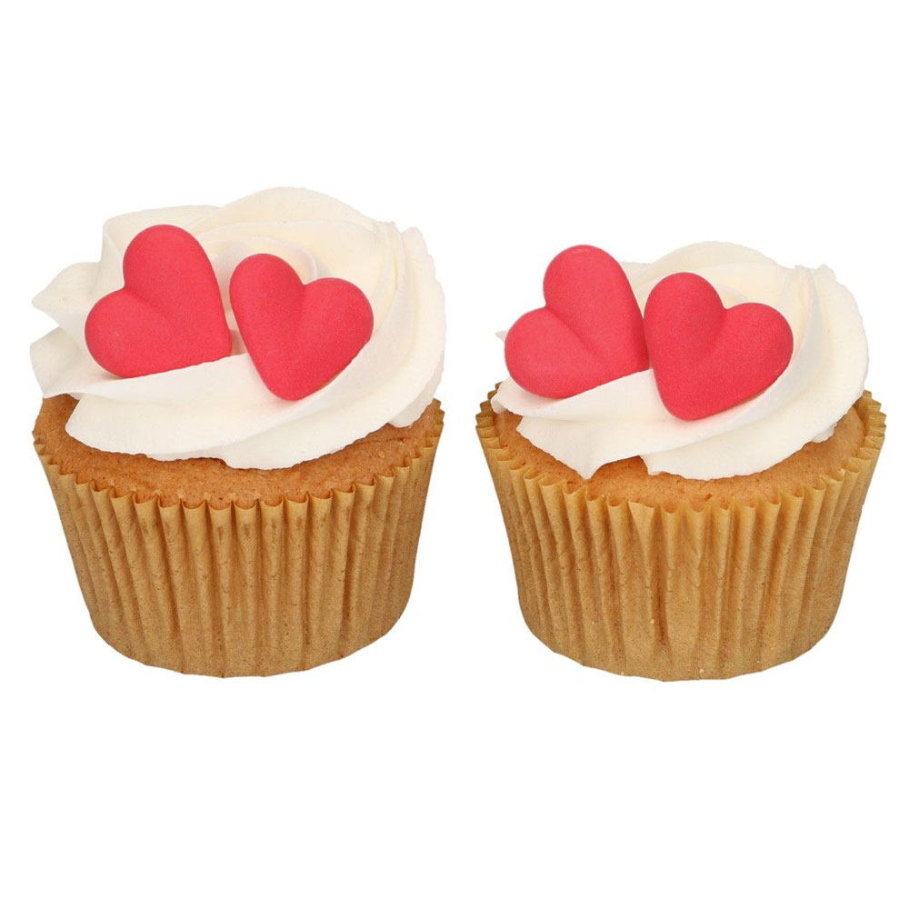 Funcakes Zuckerdekoration rote Herzen 8 Stück