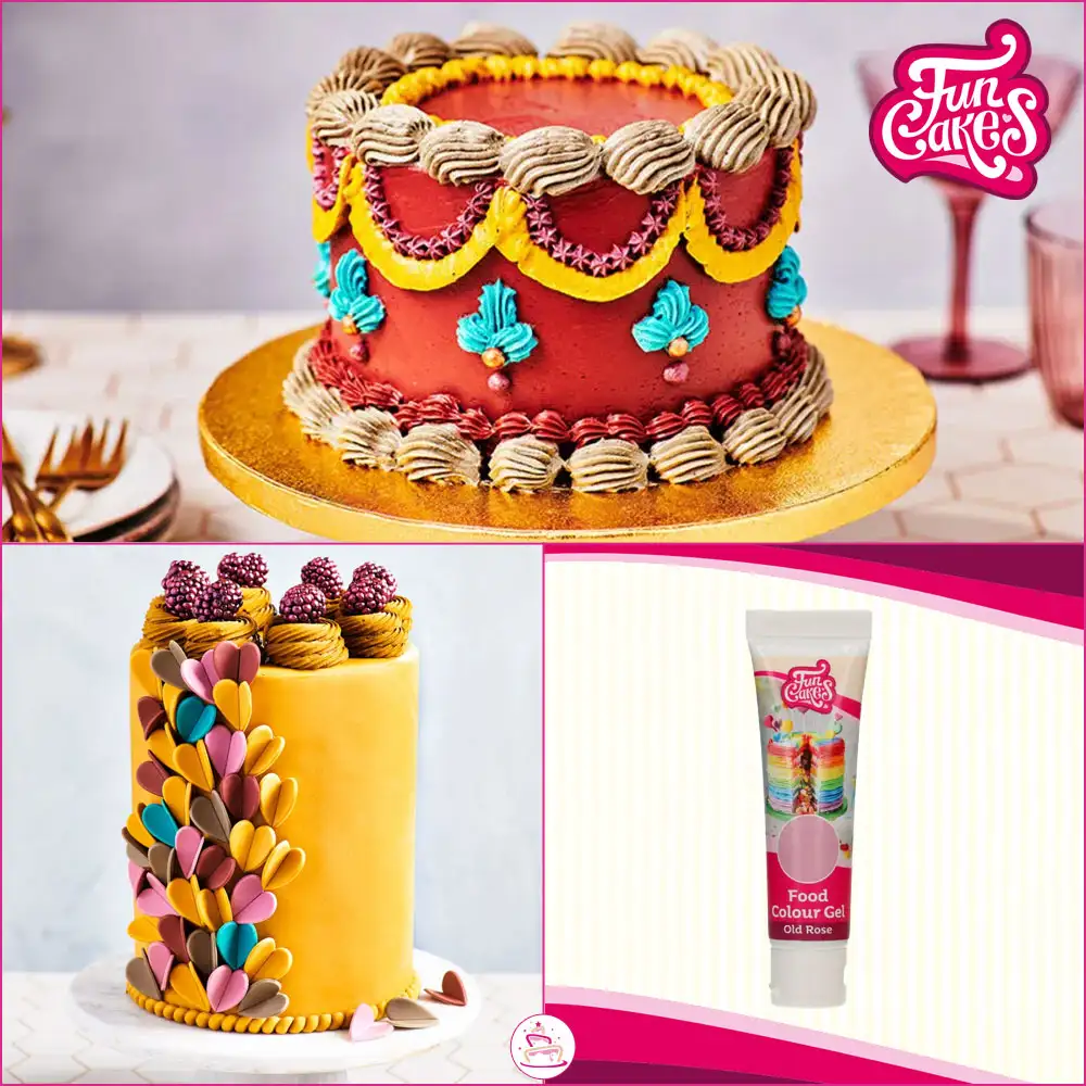 FunCakes Edible FunColours Gel - Old Rose