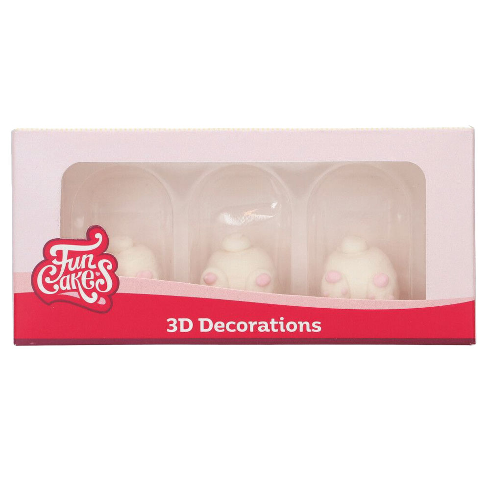 Funcakes Zuckerdeko 3D Hasenstummel - Bunny Butts
