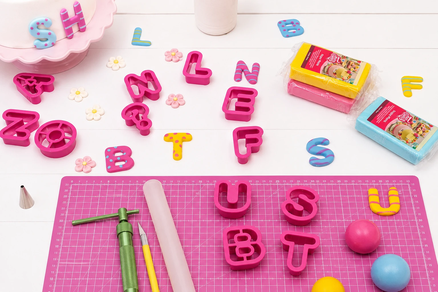 Materialien für Bubble Buchstaben