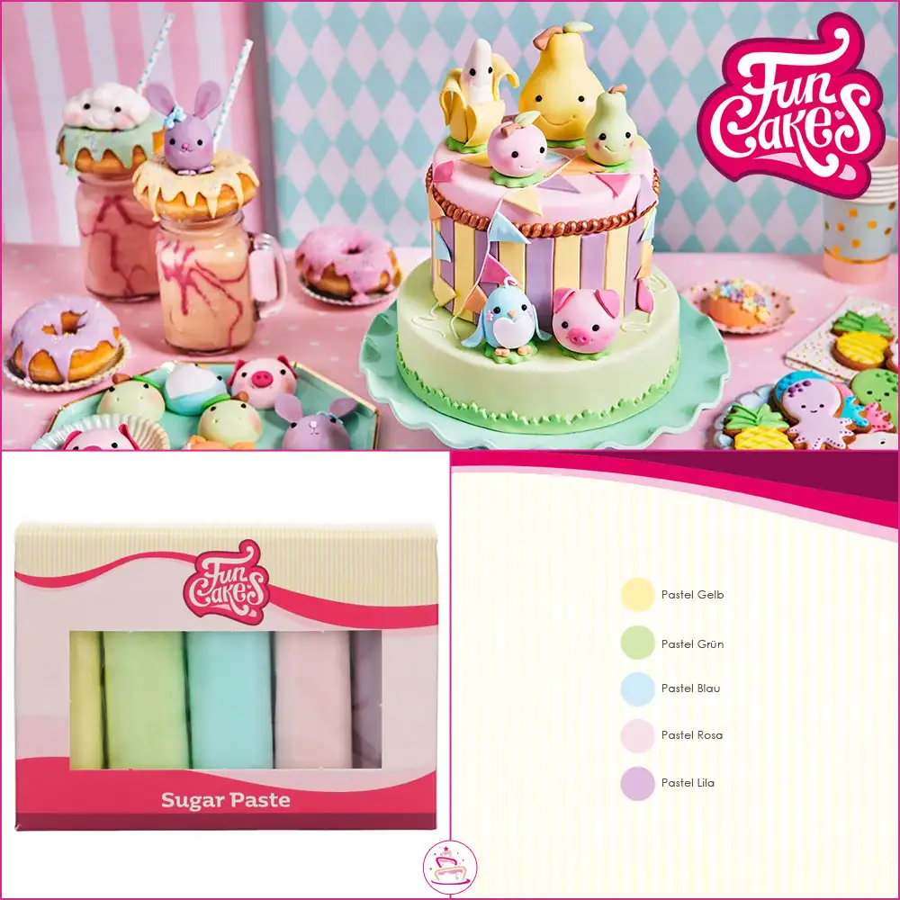 FunCakes Fondant Multipack Pastel Colours - 5x100g