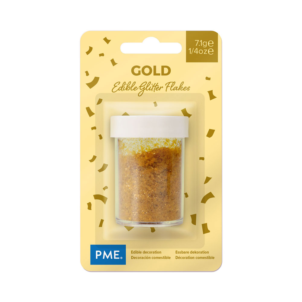 PME Glitter Flakes - Gold 7g