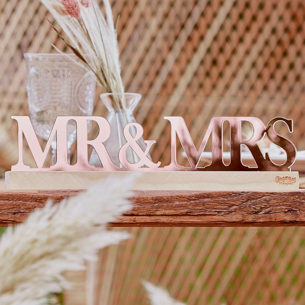 Ginger Ray Tischdeko "MR & MRS" Rose Gold