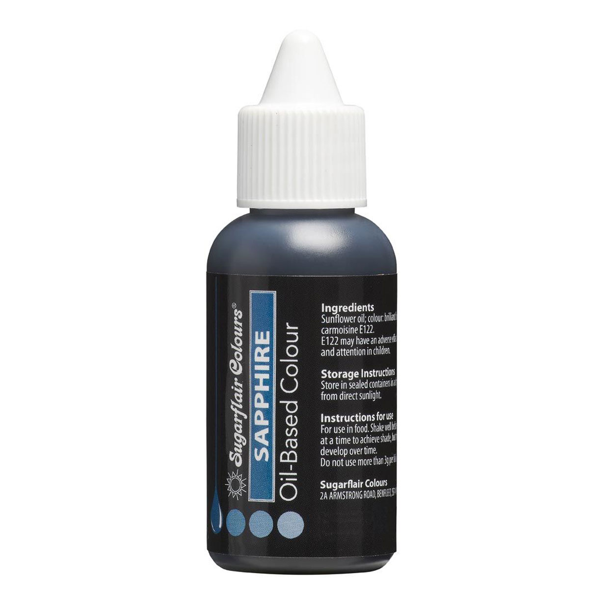 Sugarflair fettlösliche Lebensmittelfarbe - Sapphire