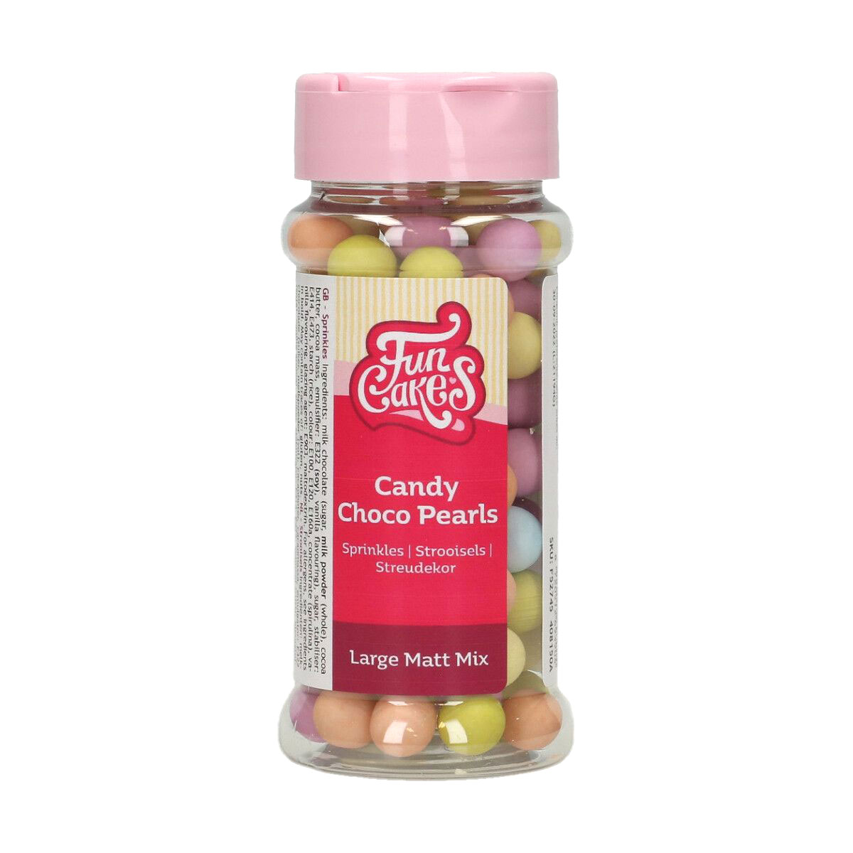 FunCakes Candy Choco Pearls Large Matt Mix 70g