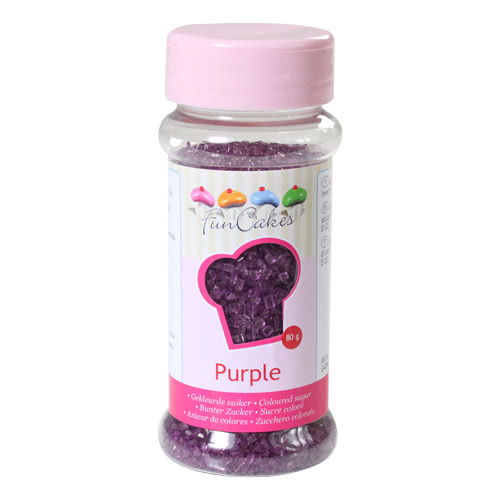 FunCakes Streudeko bunter Zucker - Purple