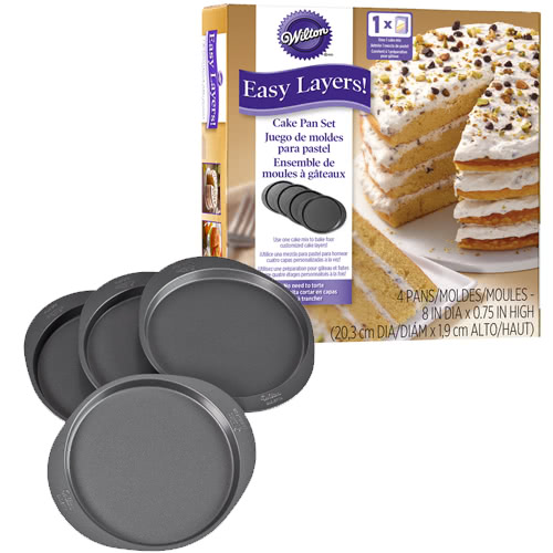 Wilton Easy Layers Cake Pan Set/4 - 20cm
