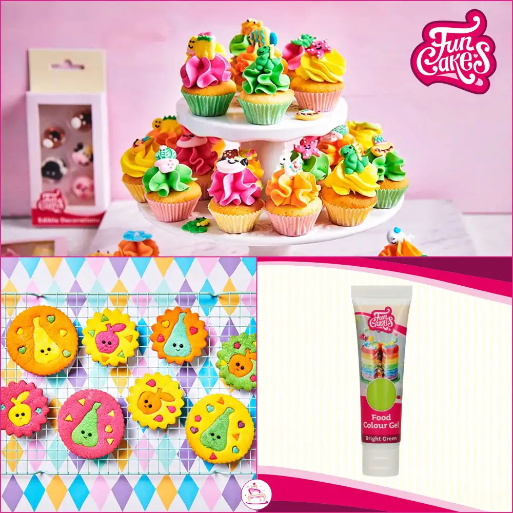 FunCakes Edible FunColours Gel - Bright Green