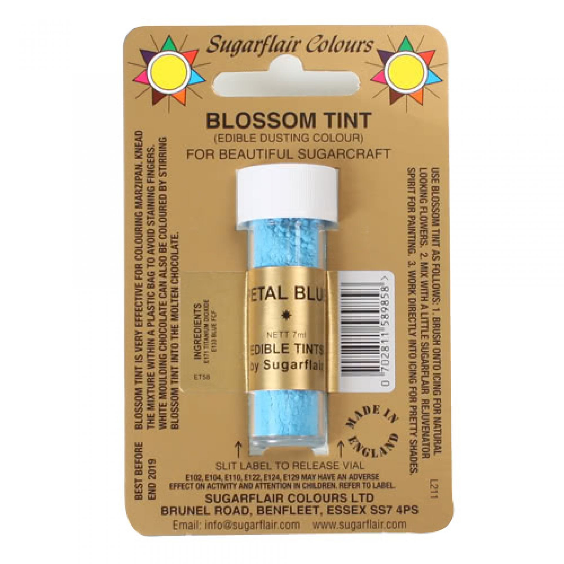 Sugarflair Essbare Staubfarbe – Lebensmittelfarbe In Puderform, 7 Ml, Für Torten & Dekoration