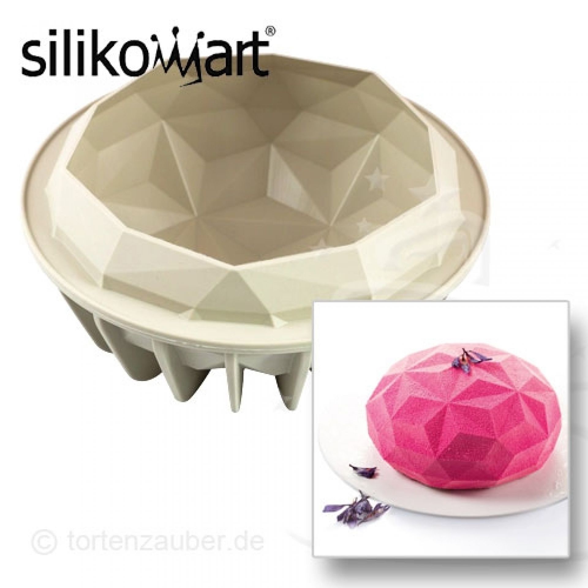 Silikomart Plissé Silikonform, 7 Mulden – Ø 45 X H 6,4 Mm, Gesamtvolumen 105 Ml, Für Desserts, Pralinen, Backdekoration