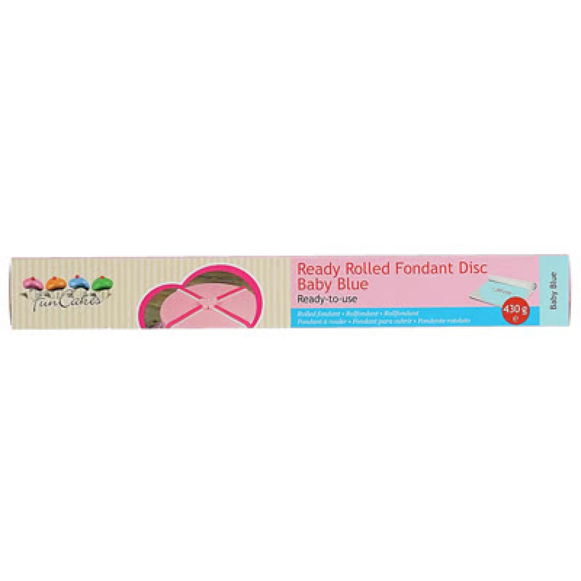 FunCakes Ready rolled Fondant Disc - Baby Blue