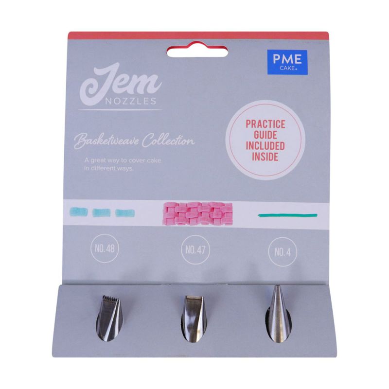 44 Korbgeflecht-Spritztüllen-Set – 3-teiliges Edelstahl-Set Für Kuchen-Dekoration