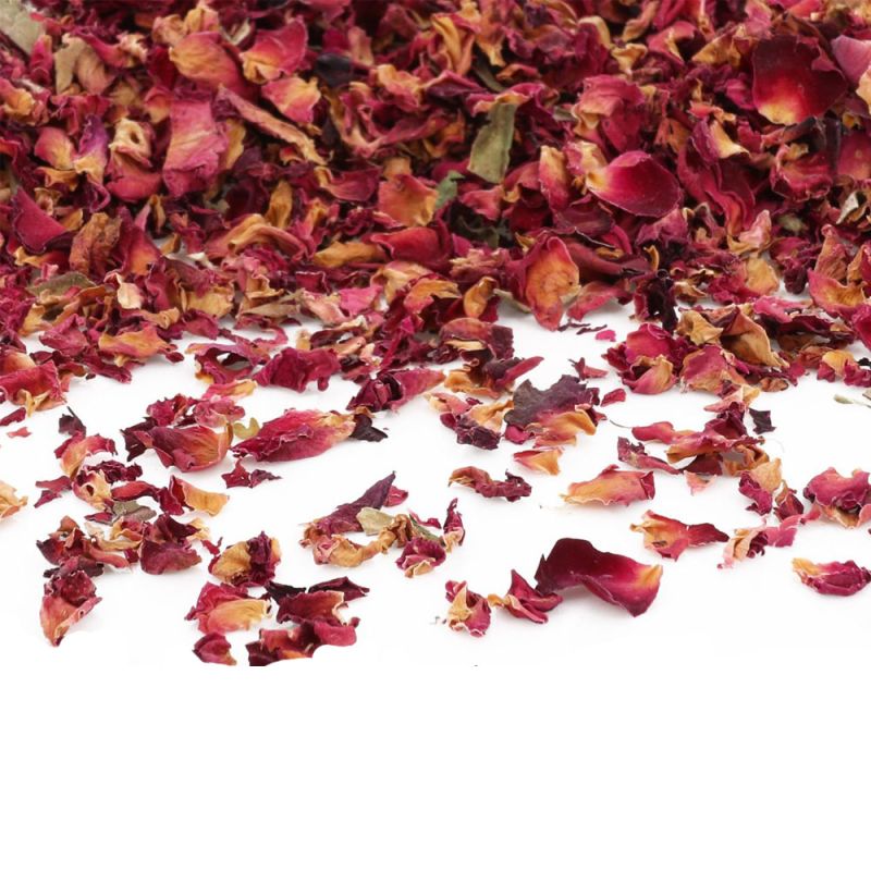 Echte Getrocknete Rosenblätter 100 G – Dunkelburgunderrot, Natürlicher Duft, Für Hochzeitskonfetti